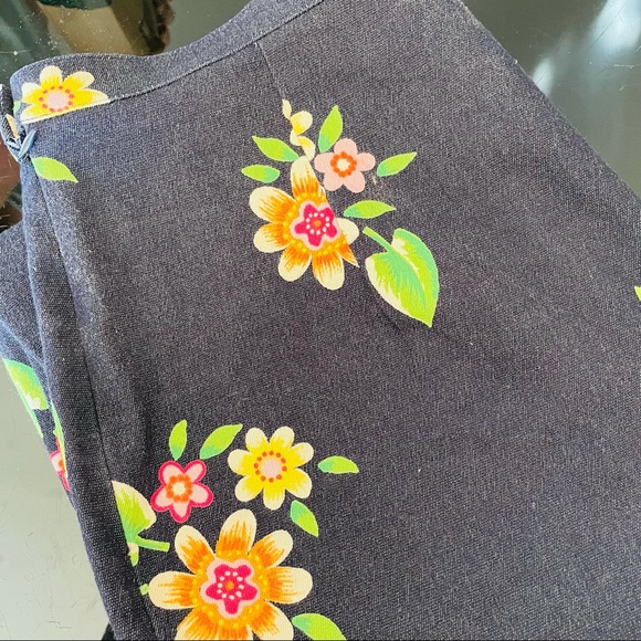 Verge NZ Flower Denim Stretch Pants Sz 16 Retro - Picture 11 of 12